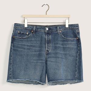 Levi’s Dark Wash 501 Original High-Rise Jean Shorts